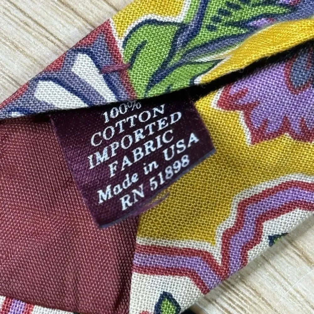 Vintage 90s Banana Republic Safari Company Lot Of 3 Ties AOP Cotton Floral Artsy